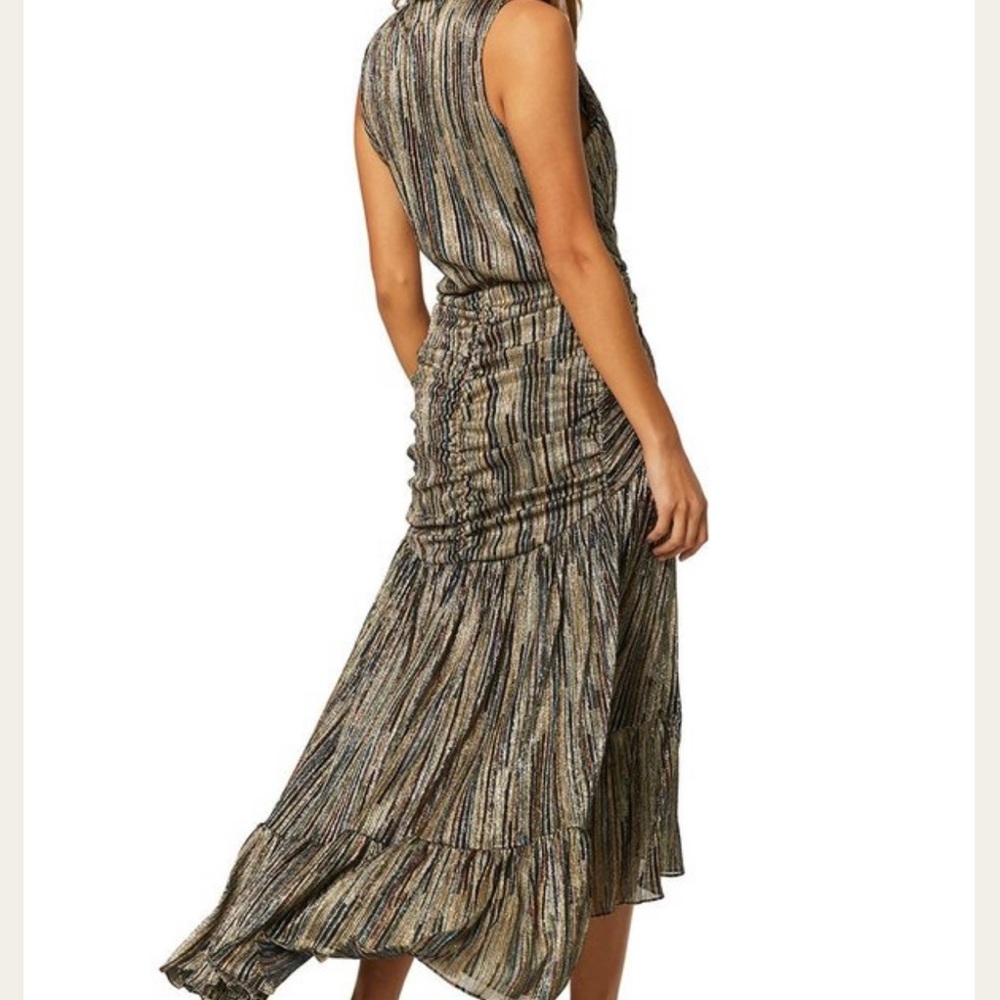 Anthropologie Misa Los Angeles metallic high low dress - Picture 8 of 9